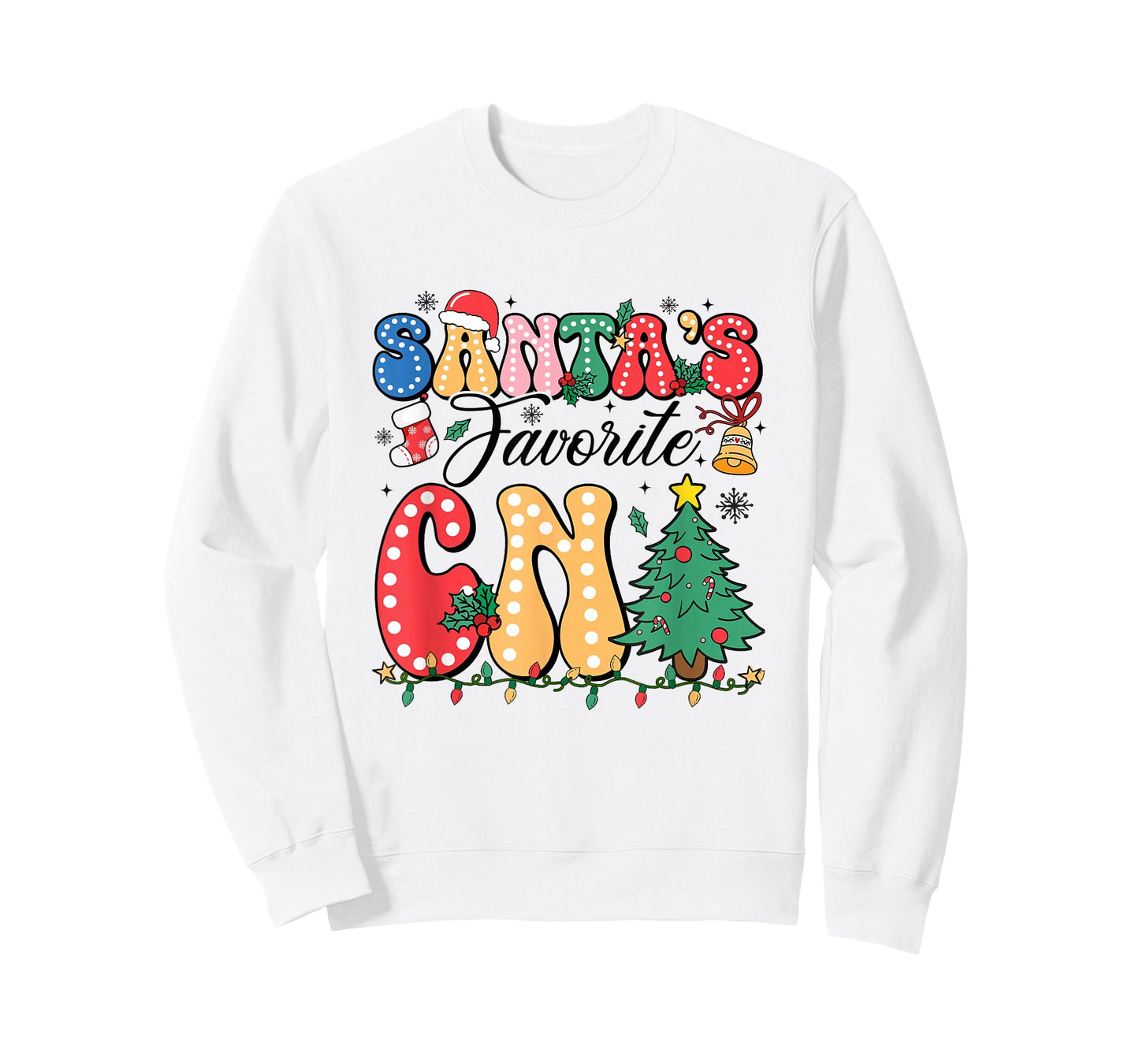 Funny Santa's Favorite CNA Christmas Nursing Xmas T-Shirt