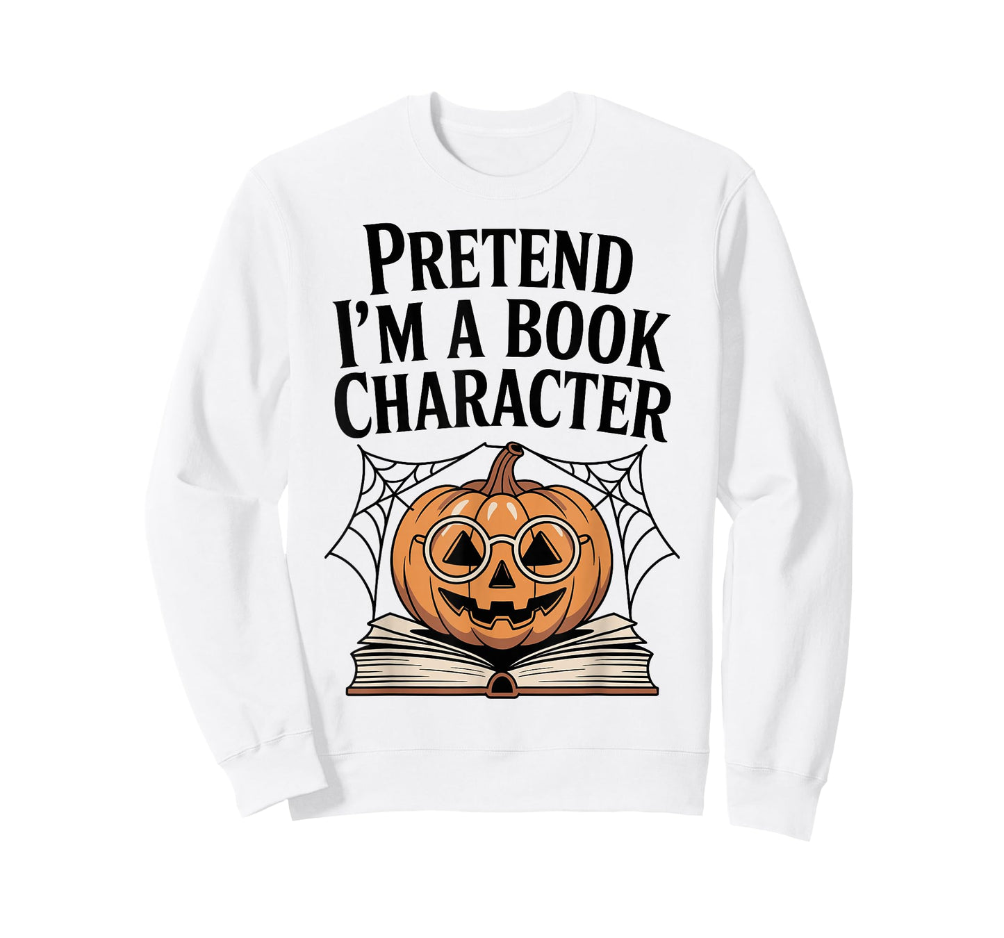 Pretend I'm A Book Character Costumes Kids Halloween Pumpkin T-Shirt