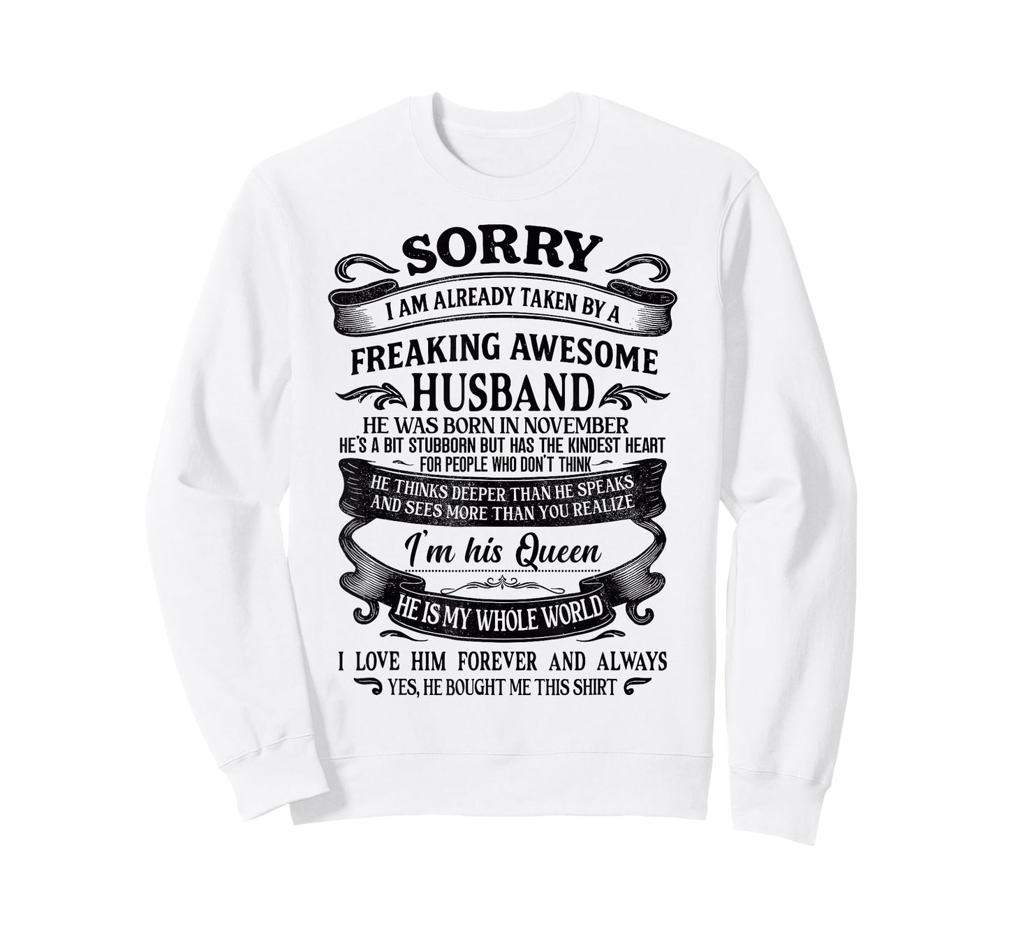 I'm Taken by a Freaking Awesome Husband Born in November T-Shirt
