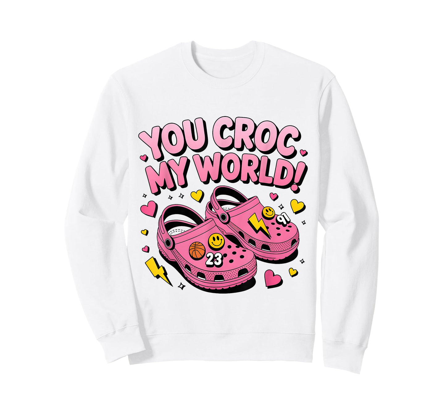 Rétro You Croc My World Funny Croc Valentine T-Shirt