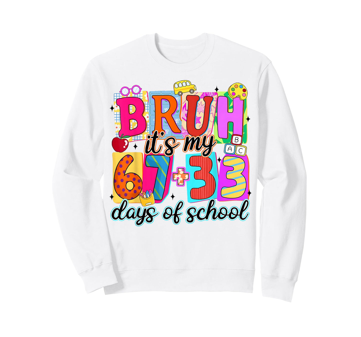 Bruh It's My 67 Plus 33 Days of School Six Seven Meme Kid T-Shirt