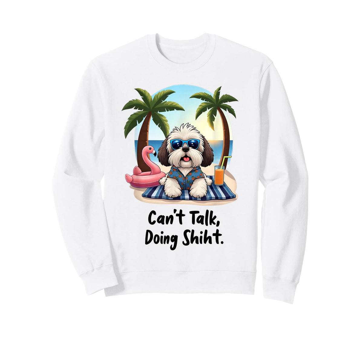 Can't Talk Doing Shiht Shih Tzu Mom Gifts Funny Shih Tzu T-Shirt