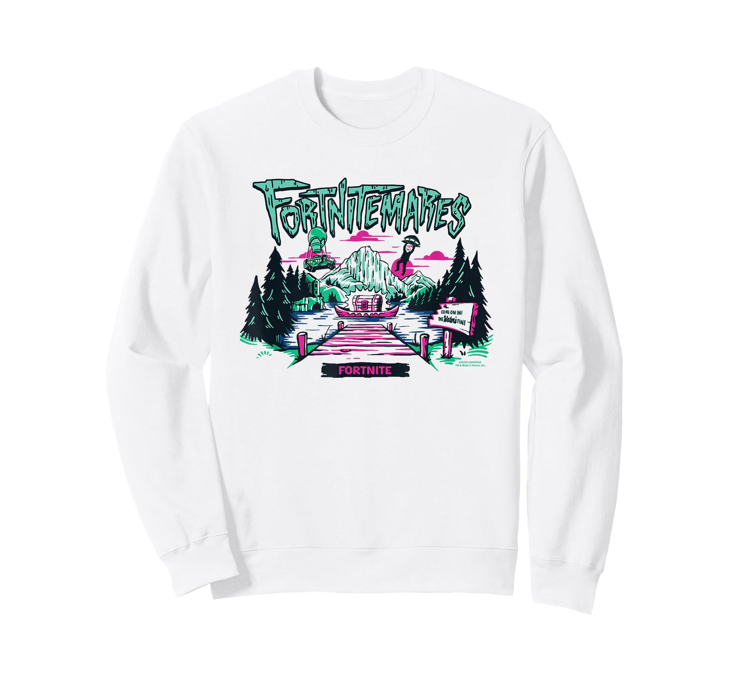Fortnite Halloween Fortnitemares Jason Dropping Into Lake T-Shirt