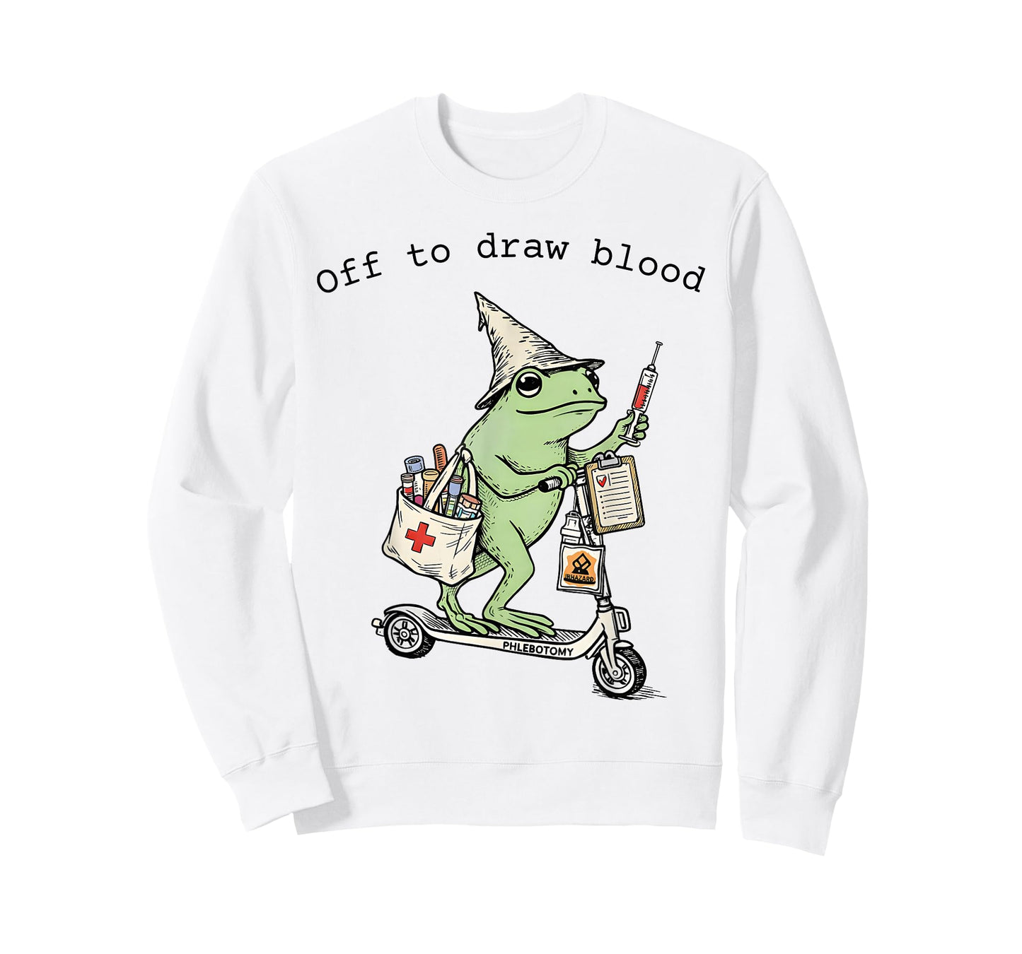 Off to Draw-Blood Funny Frog Nurse Phlebotomist Tech Nurse T-Shirt