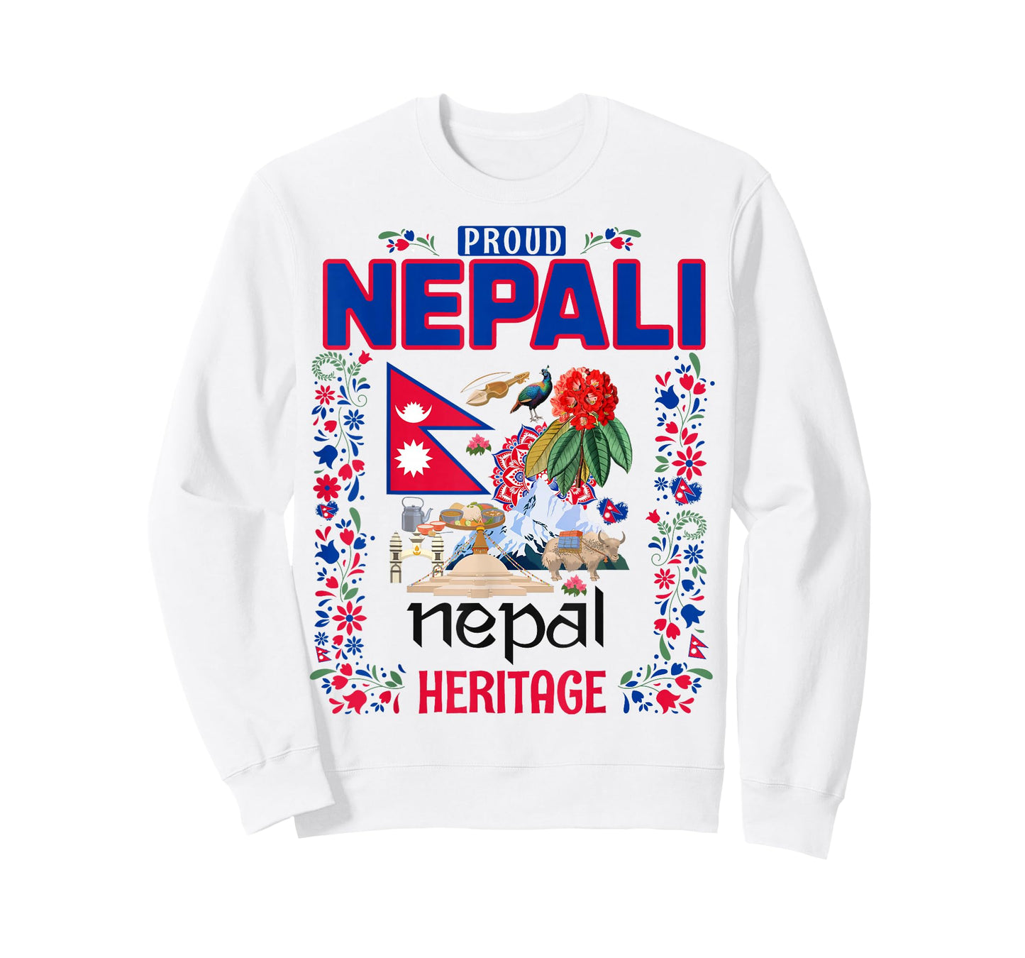 Nepal Culture Outfit Idea for Men Nepalese Nepali Flag T-Shirt