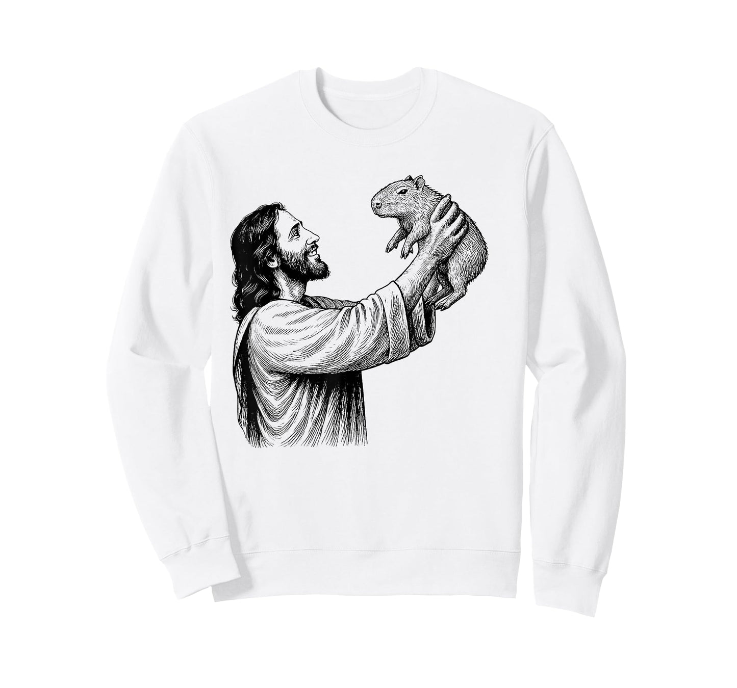 Jesus Holding Capybara Christian T-Shirt