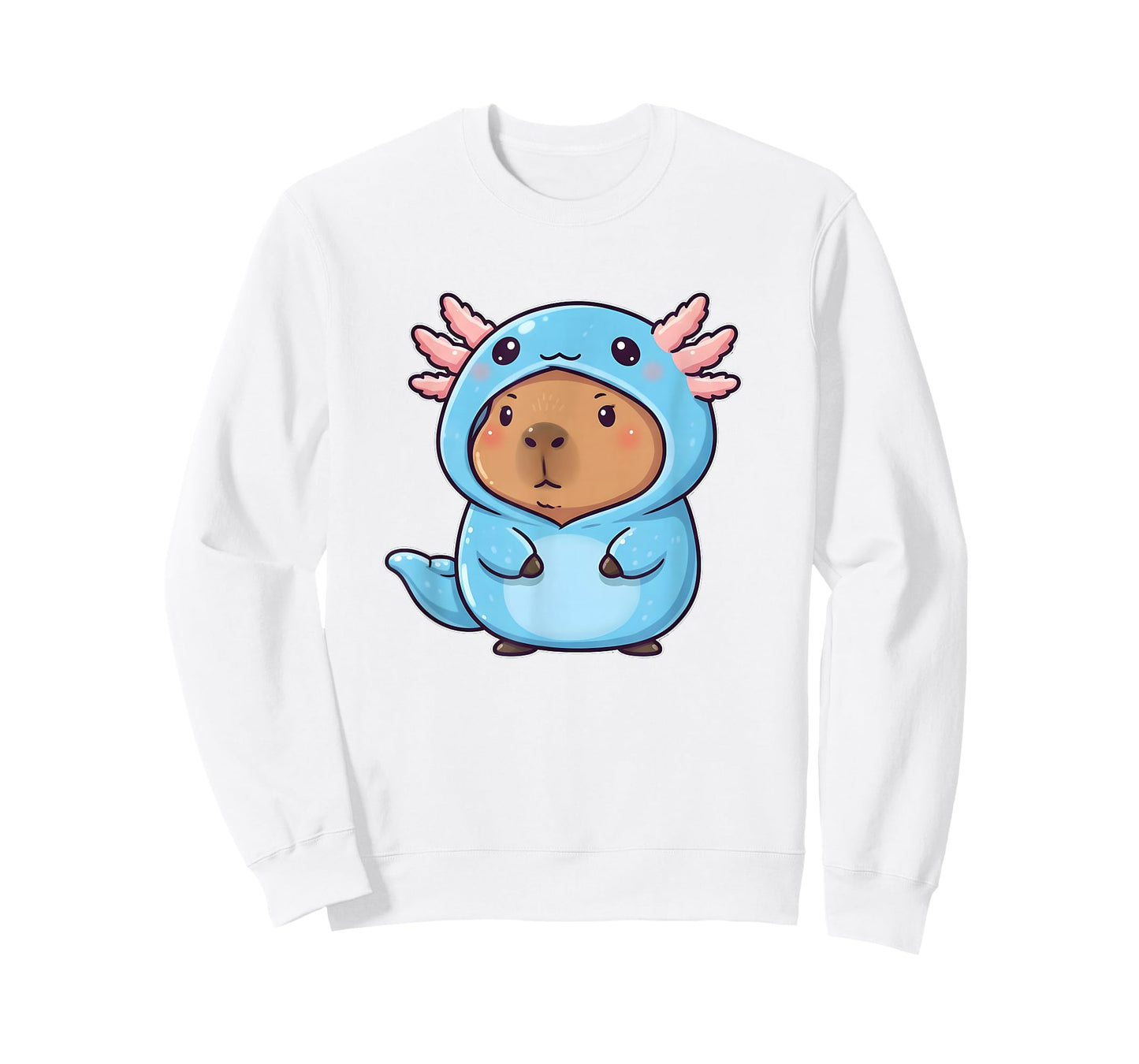 Kawaii Capybara Axolotl Graphic Animal Lover Boys Girls Kids T-Shirt