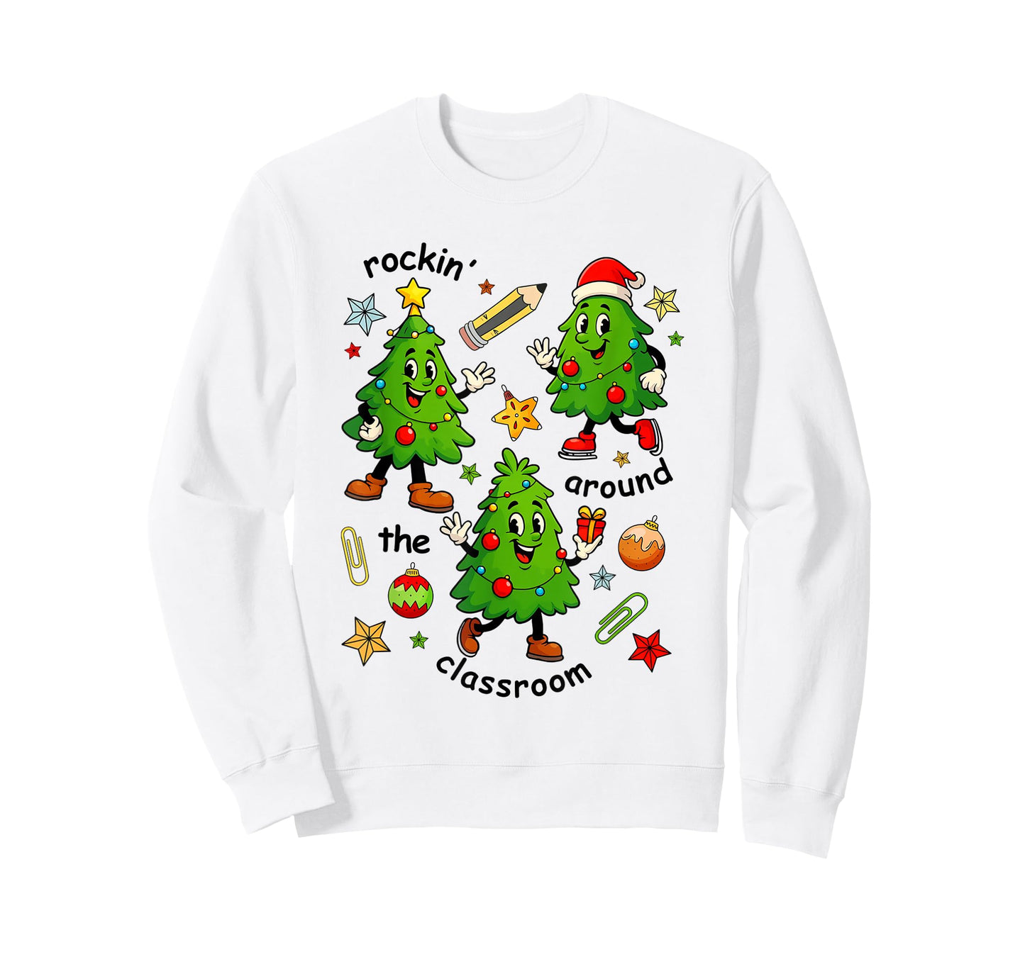 Rockin Around The Classroom Christmas Elementary Teacher T-Shirt