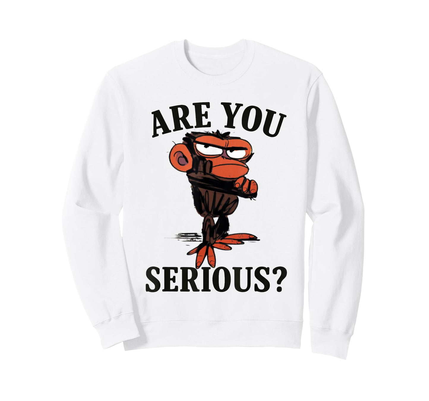 Humor are You Serious Grumpy Funny Monkey Meme T-Shirt