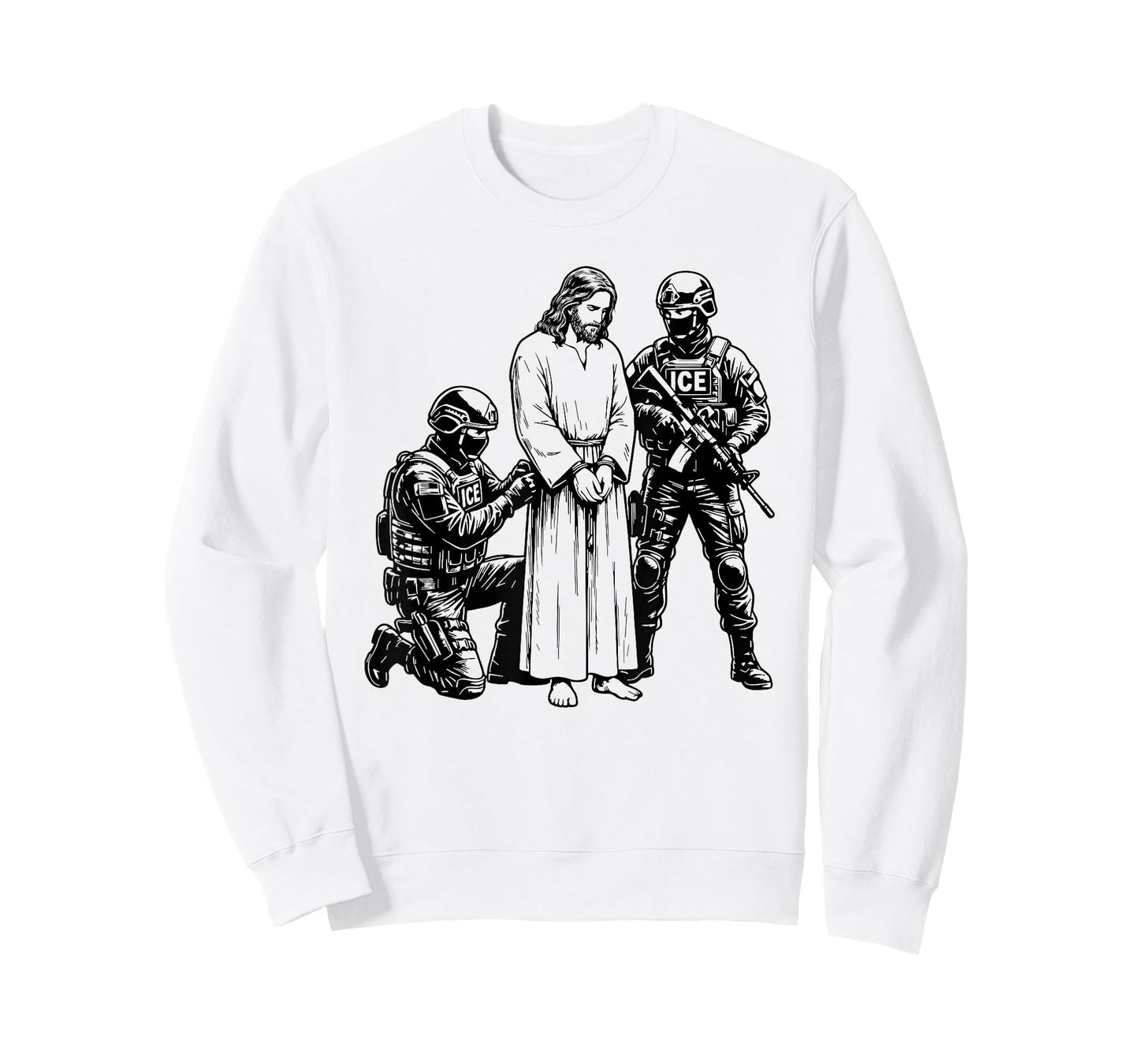 Anti ICE Jesus Arrested Parody T-Shirt