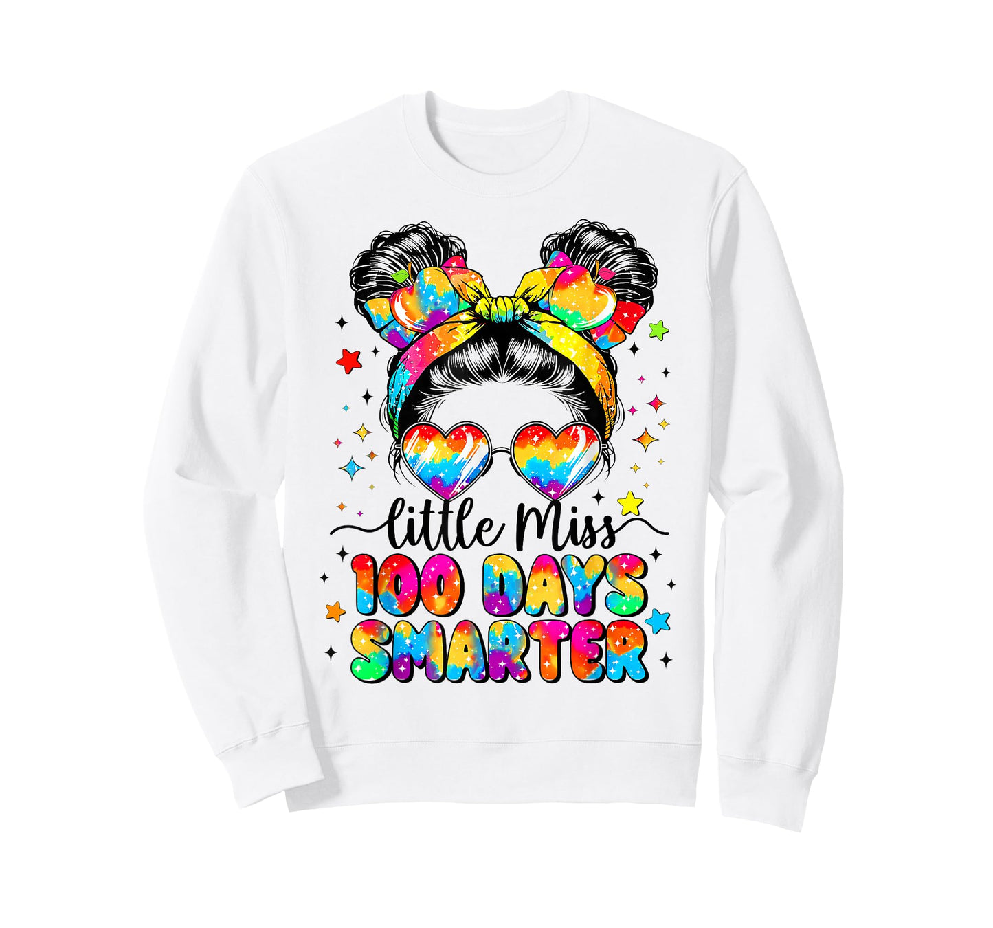 Little Miss 100 Days Smarter Girl Happy 100 Days of School T-Shirt