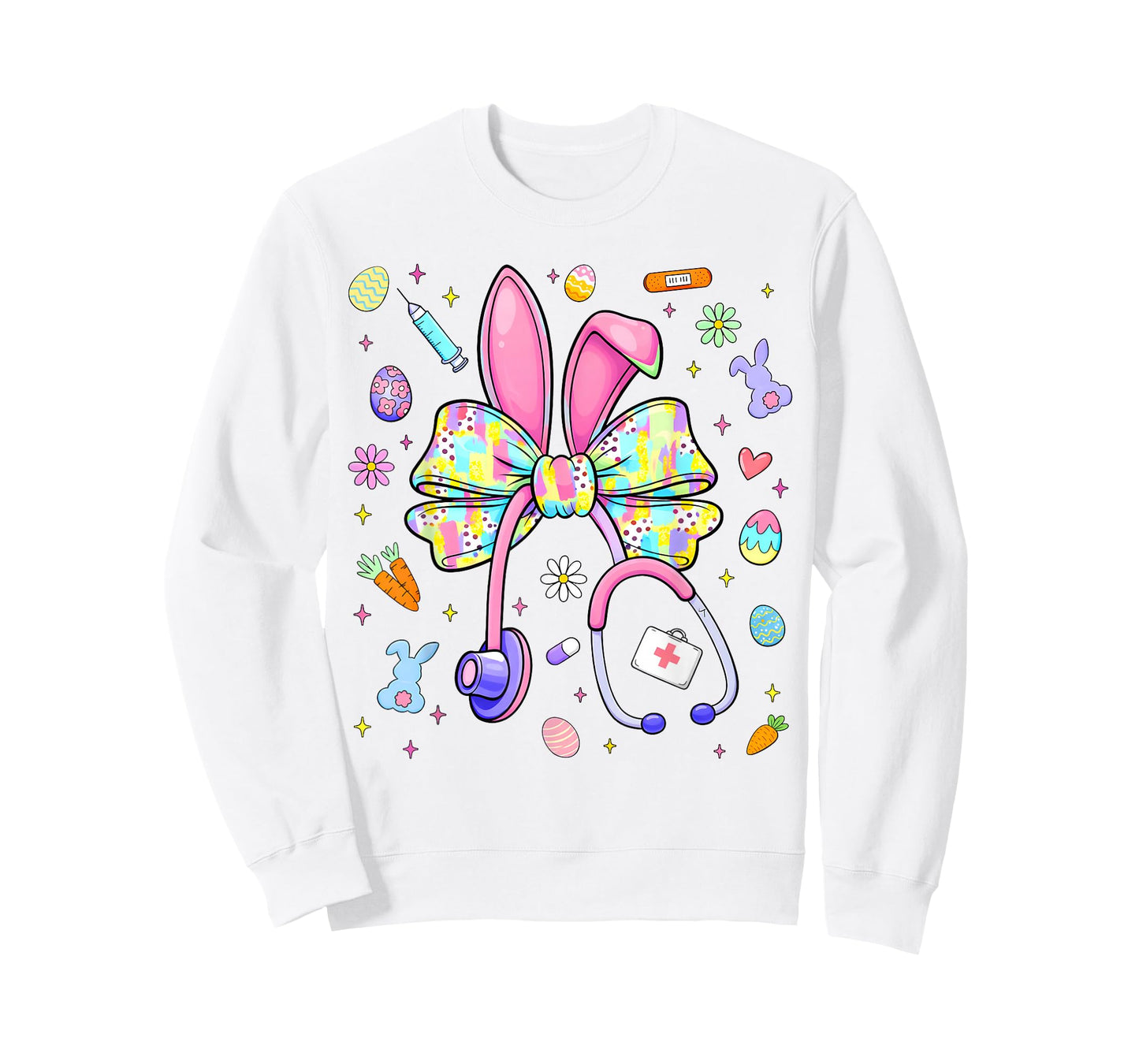 Rabbit Bunny CNA ICU Coquette Easter Nurse Men Women T-Shirt