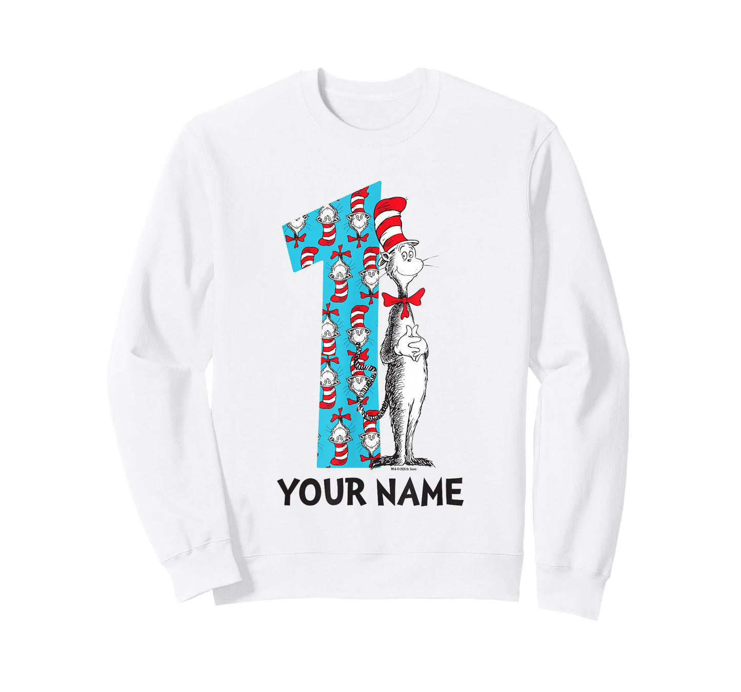 Cat in The Hat Customizable Name 1st Birthday Celebration