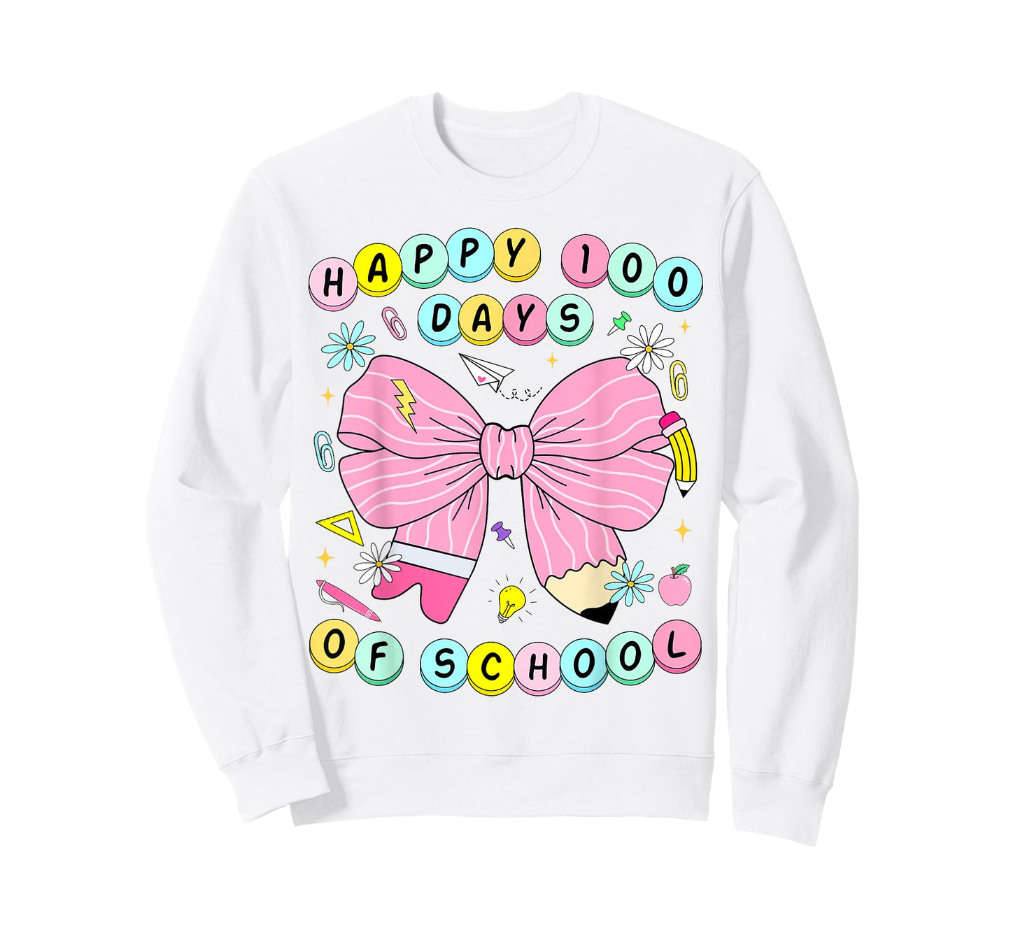 Happy 100 Days of School Girls Coquette 100th Day of School T-Shirt