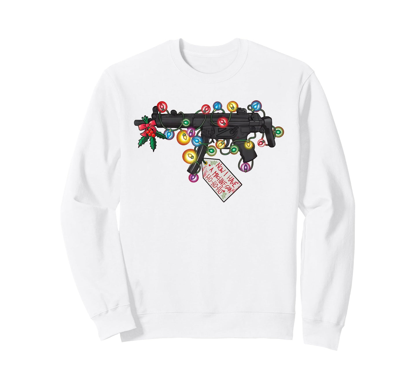 Gun Now I Have A Machine Gun Ho-ho-ho Christmas Lighs T-Shirt