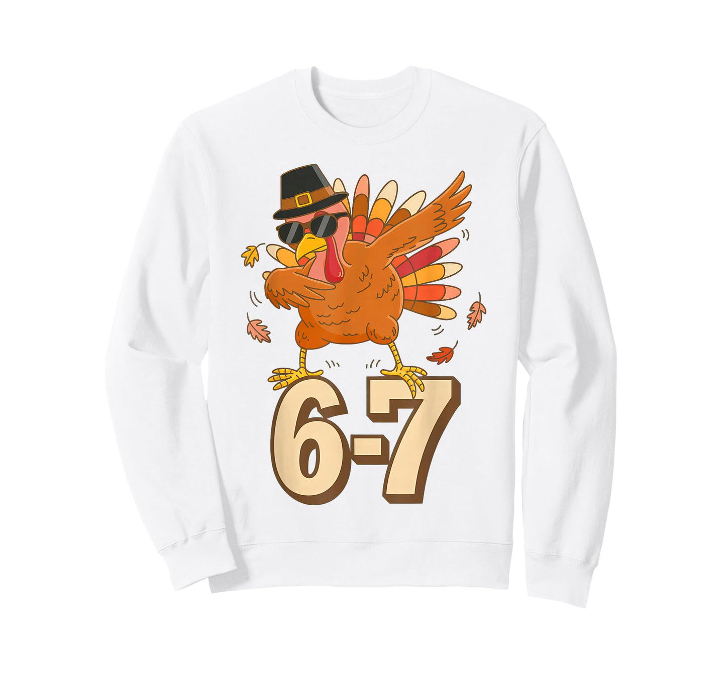 67 Thanksgiving Turkey Dabbing Six Seven Meme T-Shirt
