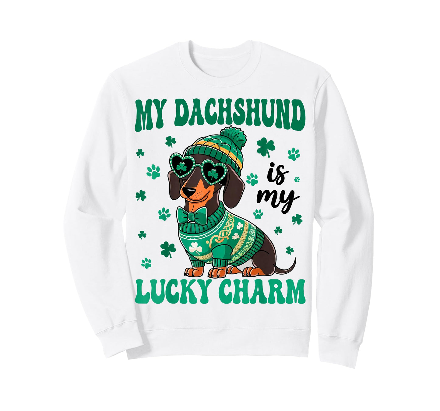 My Dachshund is My Lucky Charm Wiener Owner St Patricks Day T-Shirt