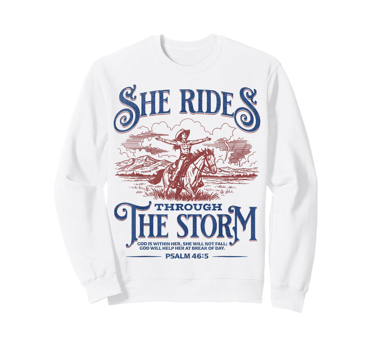 She Rides Through The Storm Bible Verse T-Shirt