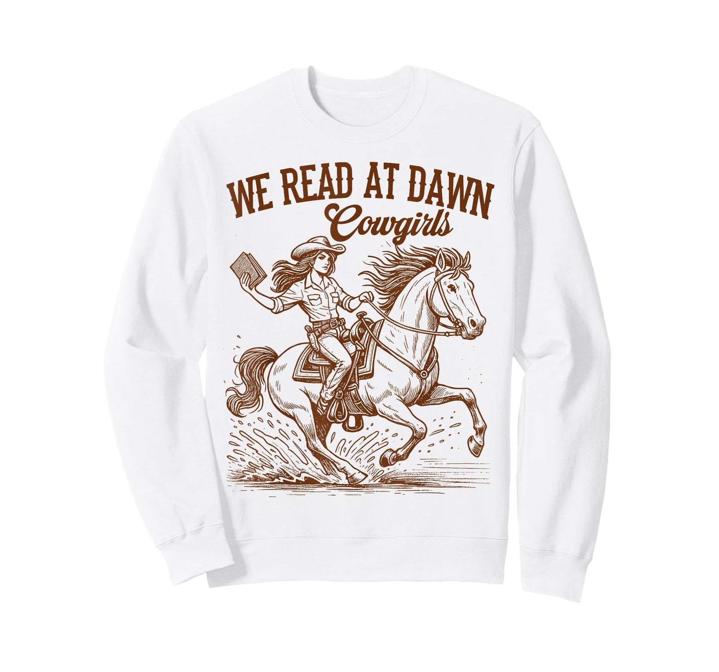 Western Life Book Lover Reading We Reads at Dawn Cowgirls T-Shirt