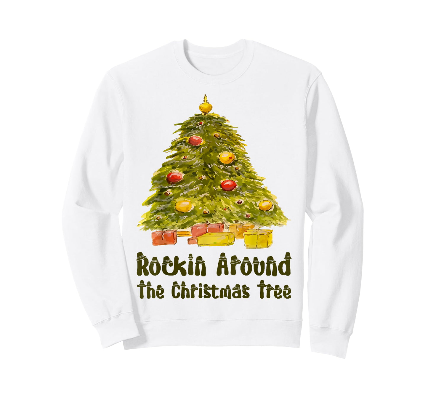 Funny Xmas Rockin.Around The Christmas Tree Costume T-Shirt