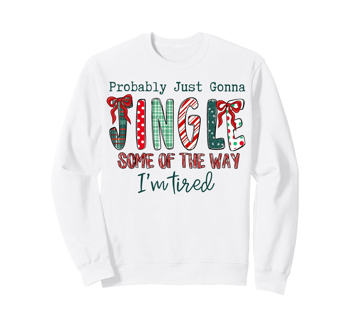 Coquette Bow Xmas Probably Just Gonna Jingle Some of The Way T-Shirt