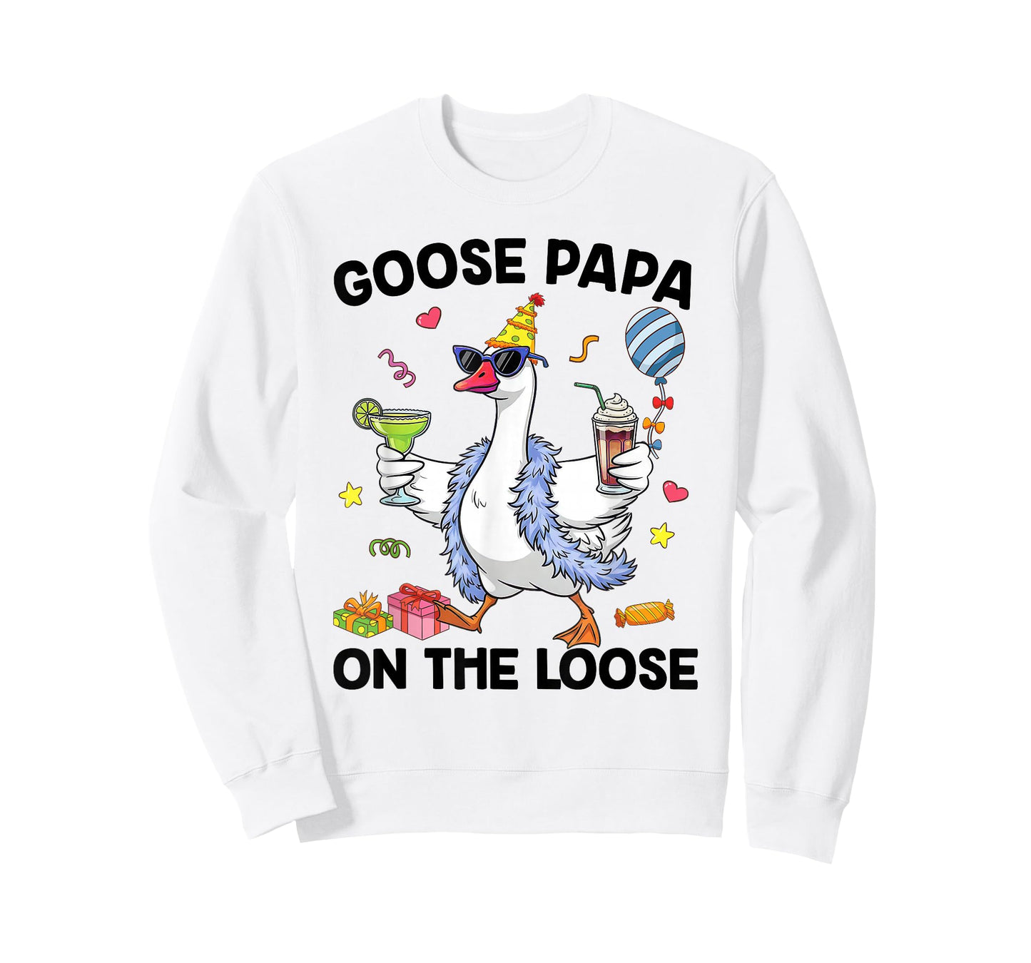 Papa Goose On The Loose Funny Birthday Matching Family T-Shirt
