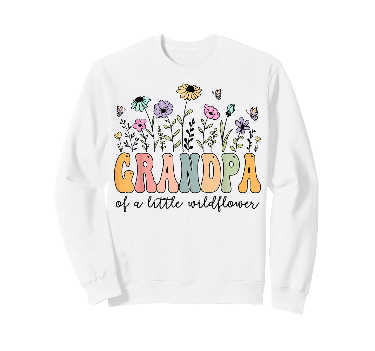 Grandpa of The Little Wildflower Birthday Girl Party T-Shirt