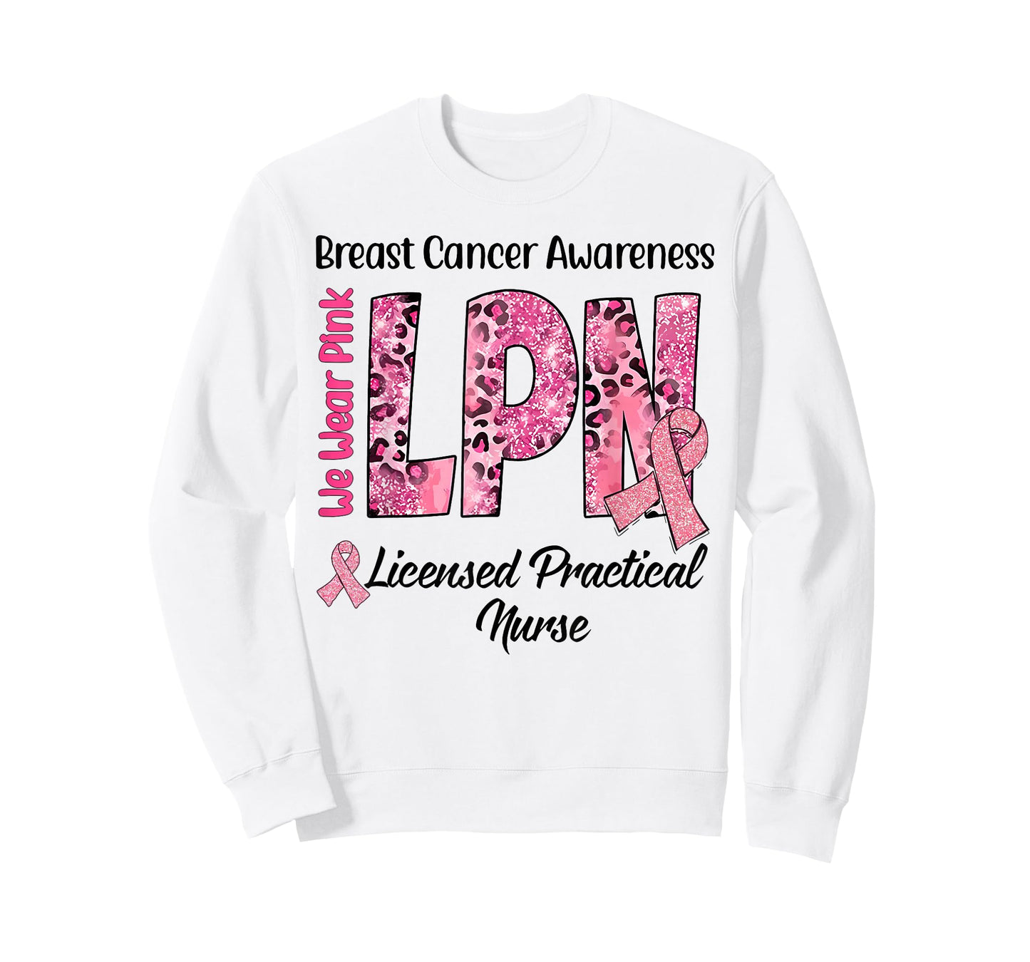Licensed Practical Nurse LPN Breast Cancer Awareness Pink T-Shirt