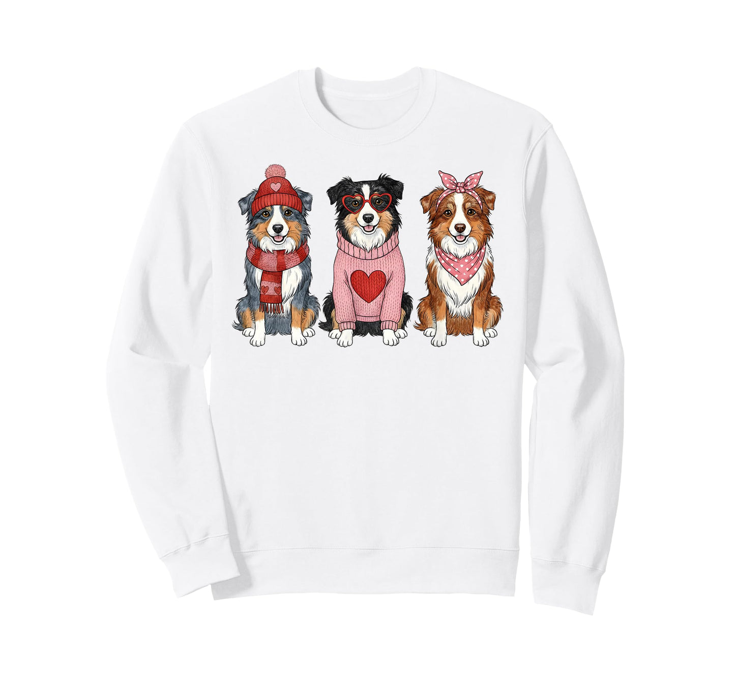 Cute Australian Shepherd Valentine Aussie Dog T-Shirt