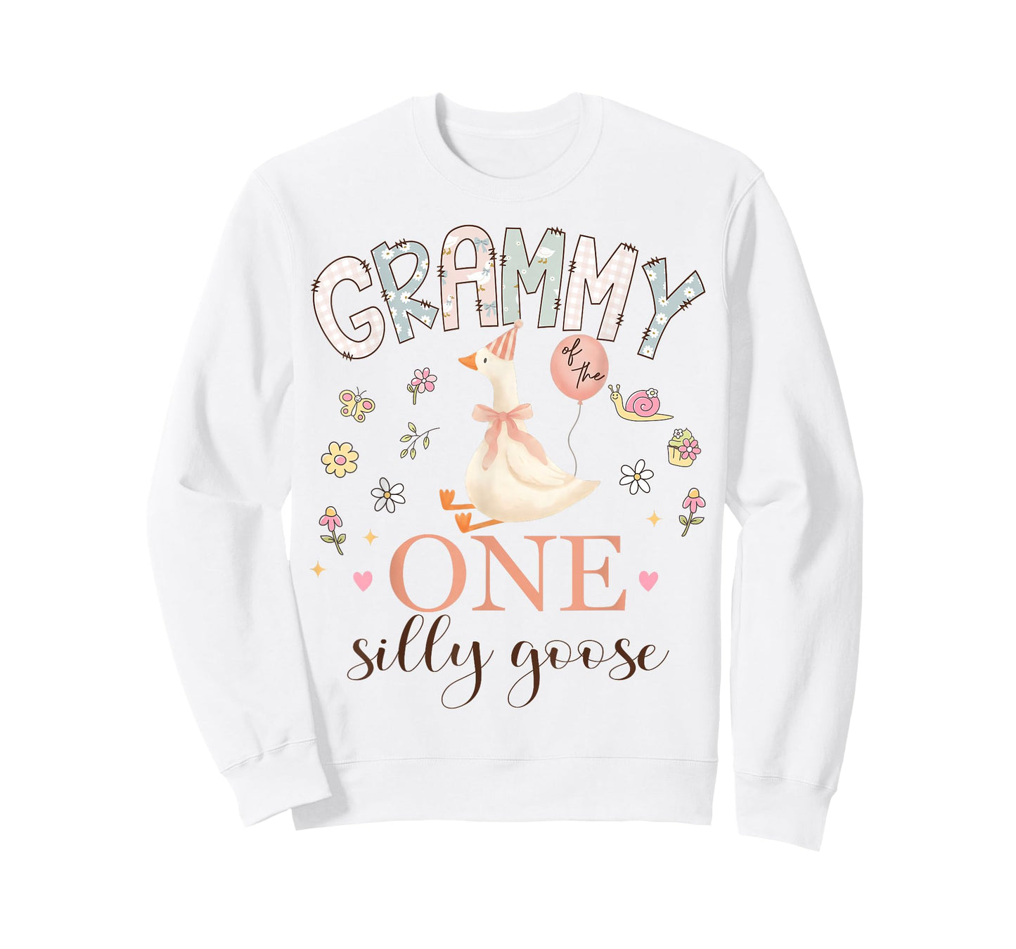 Grammy of The One Silly Goose 1st Birthday Girl Matching T-Shirt
