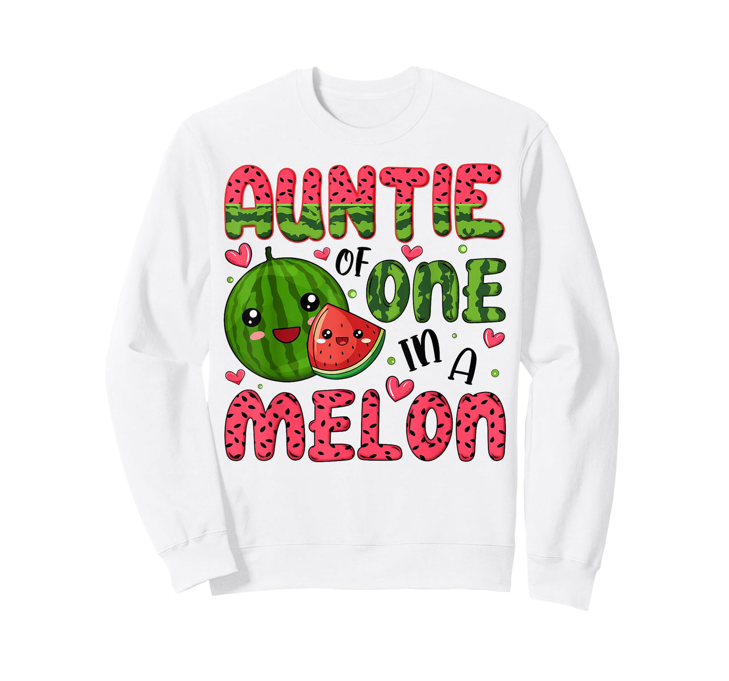 Auntie of One in A Melon 1St Birthday Watermelon Party T-Shirt