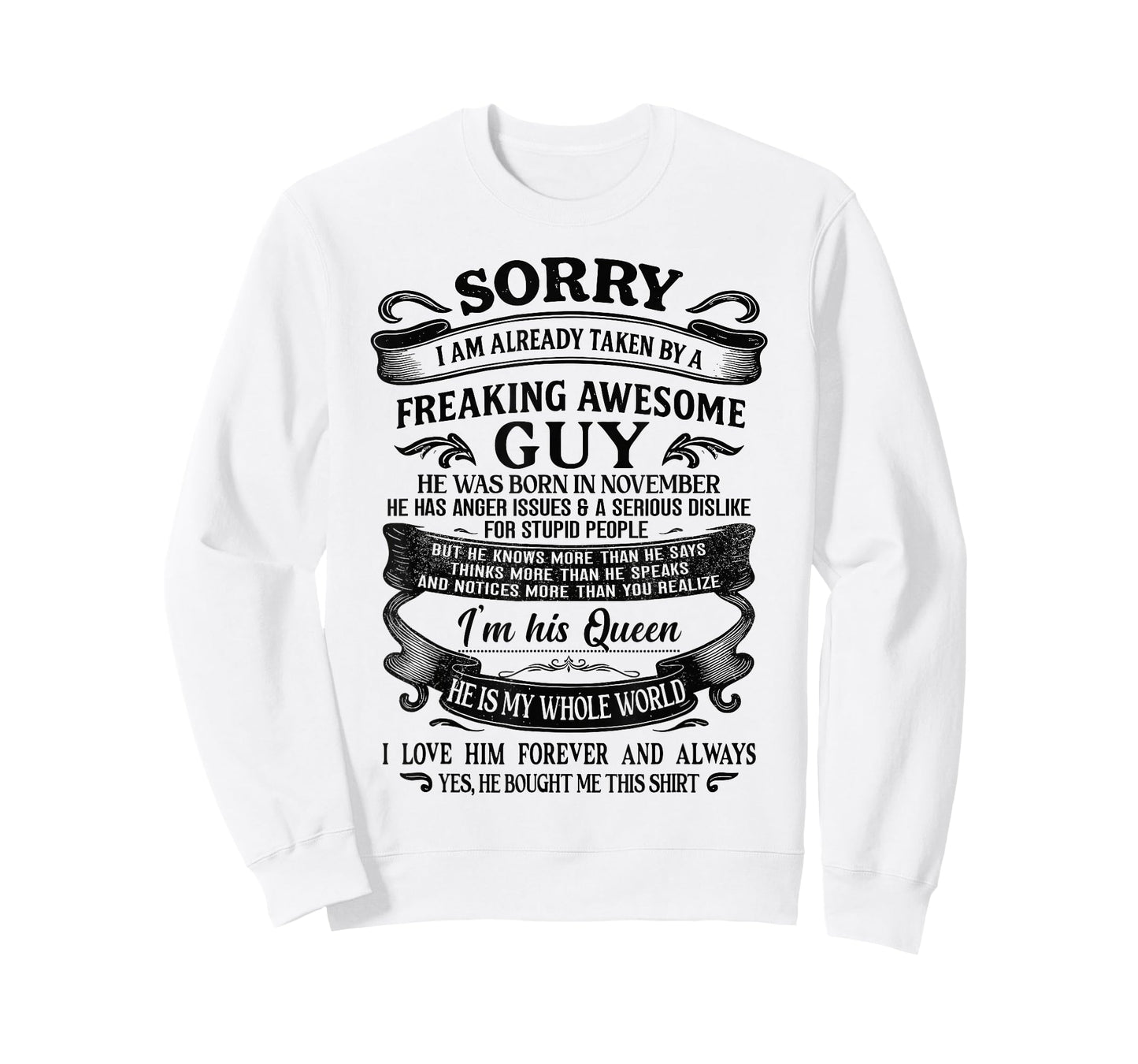 I Am Already Taken by Freaking Awesome Guy Born in November T-Shirt