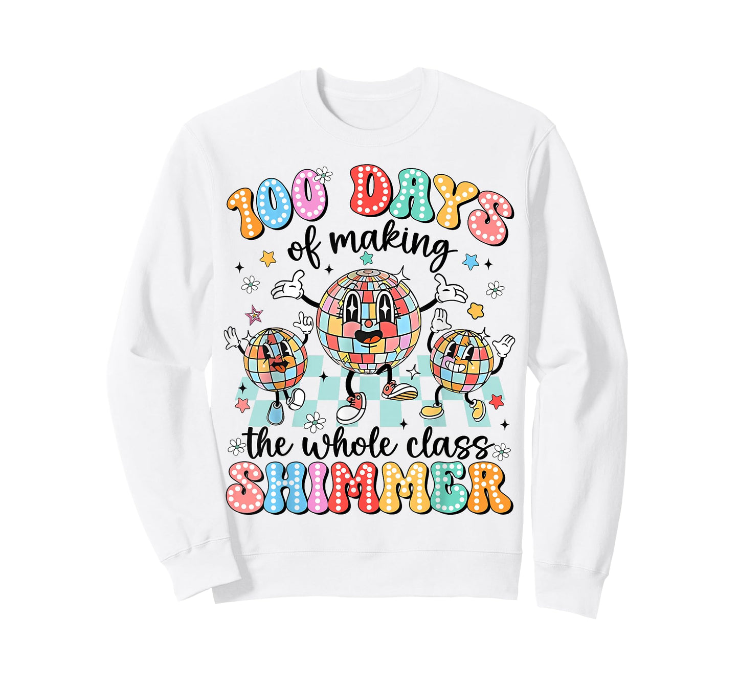 100 Day of School Class Shimmer Funny 100th Day Gift Teacher T-Shirt