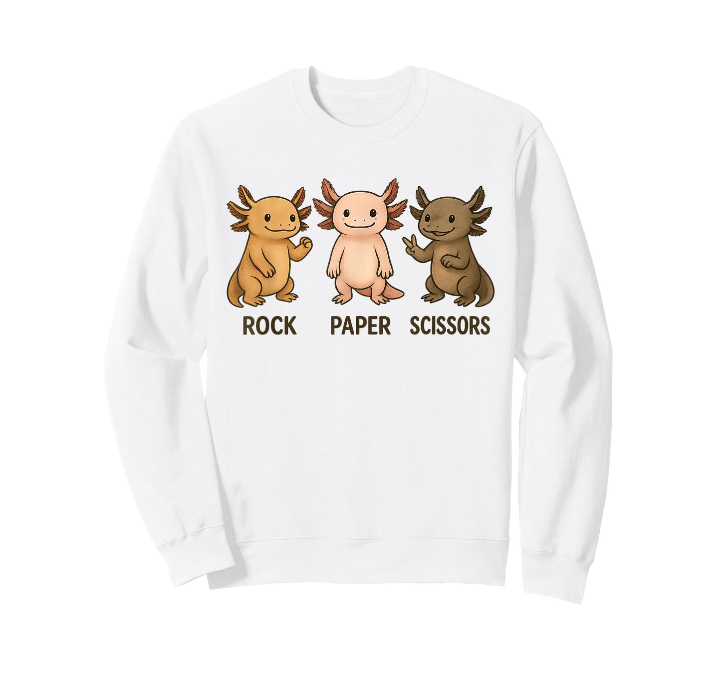 Funny Hand Game Axolotl Rock Paper Scissors – Cute Axolotl T-Shirt