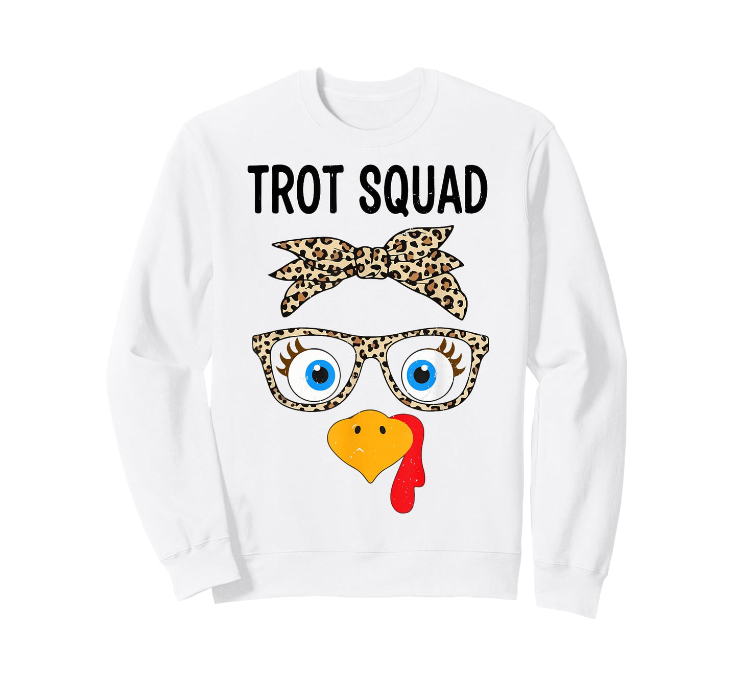 Thanksgiving Running Print Leopard Turkey Trot Squad 2025 T-Shirt
