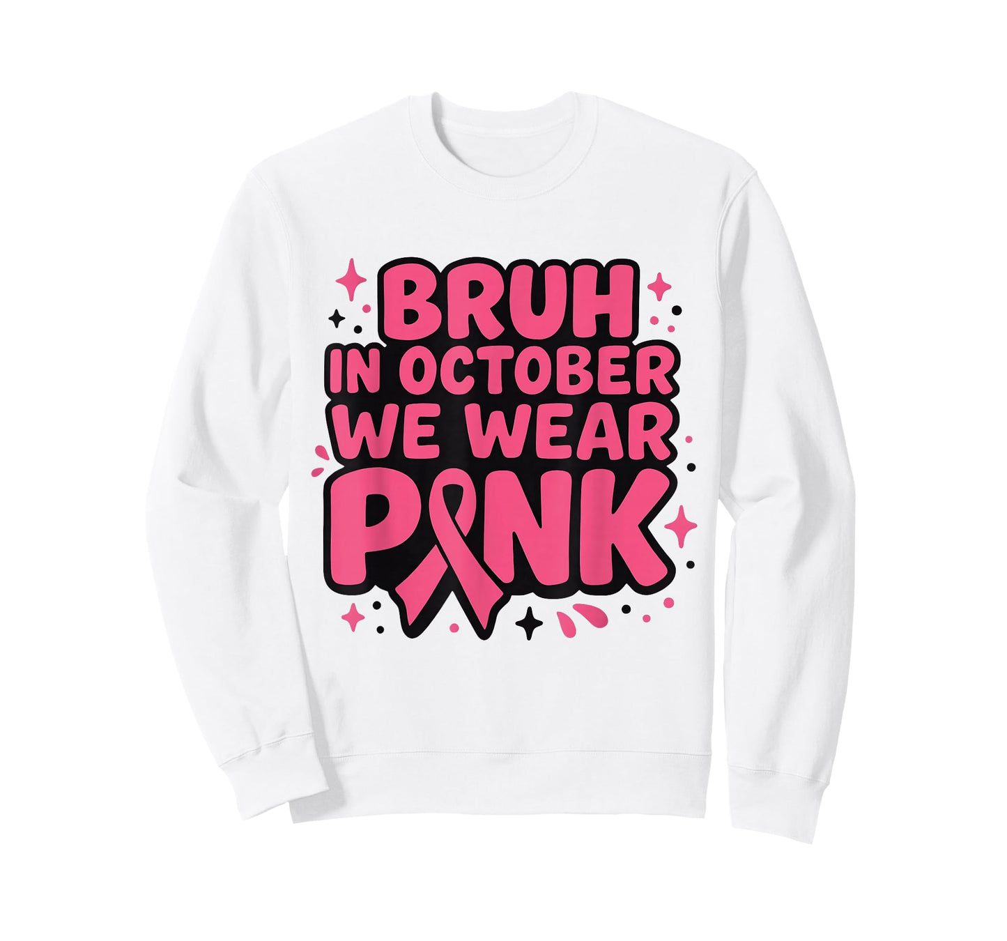 Breast Cancer Toddlers Kid Boys Girl in October We Wear Pink T-Shirt