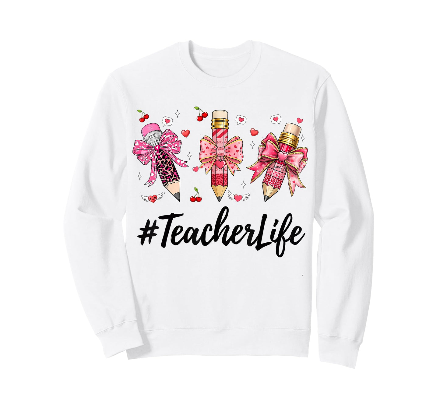Teacher Valentine Coquette Bow Teacher Valentines Day T-Shirt