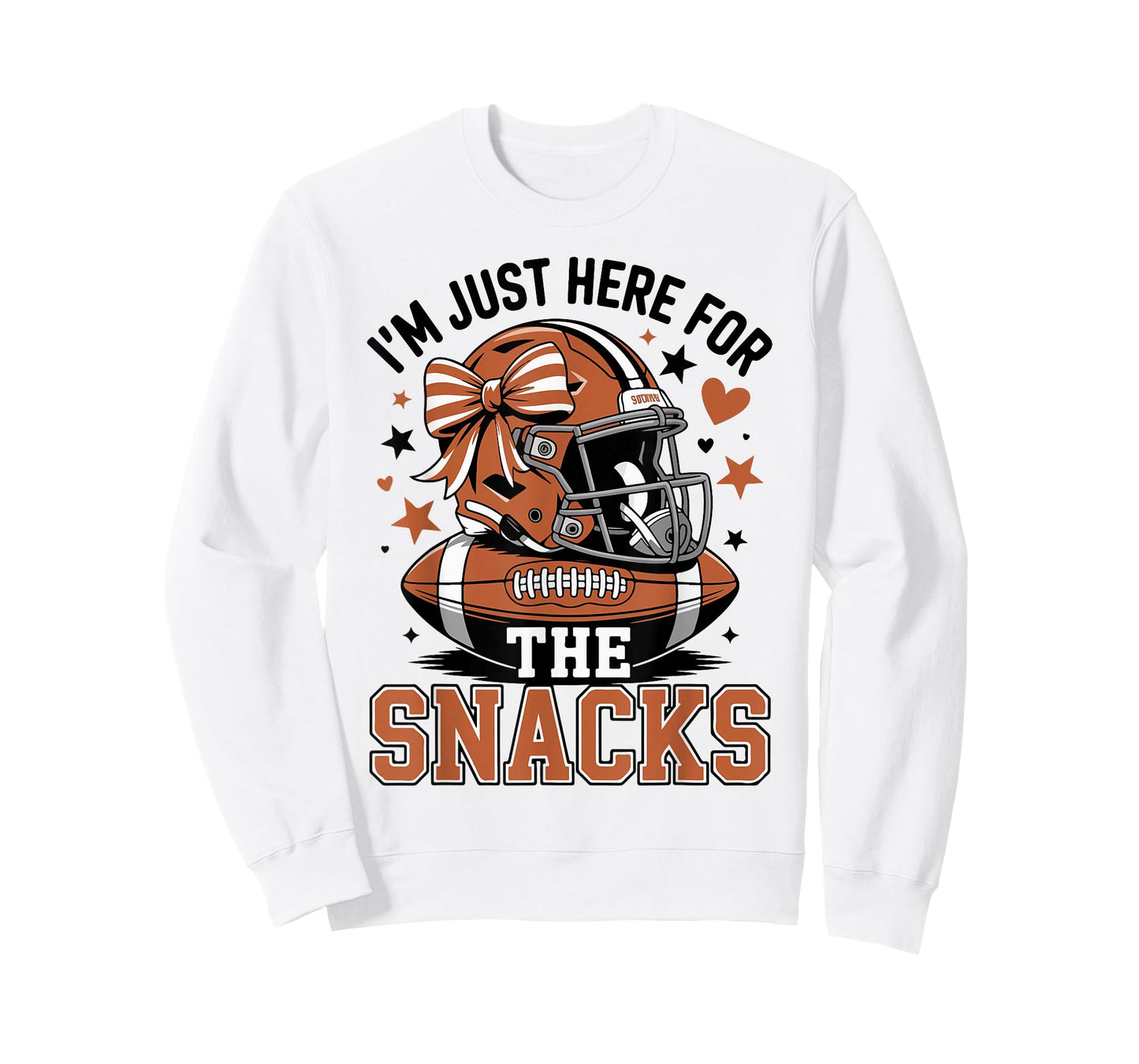 Youth I'm Just Here for The Snacks Football Sister Toddler T-Shirt