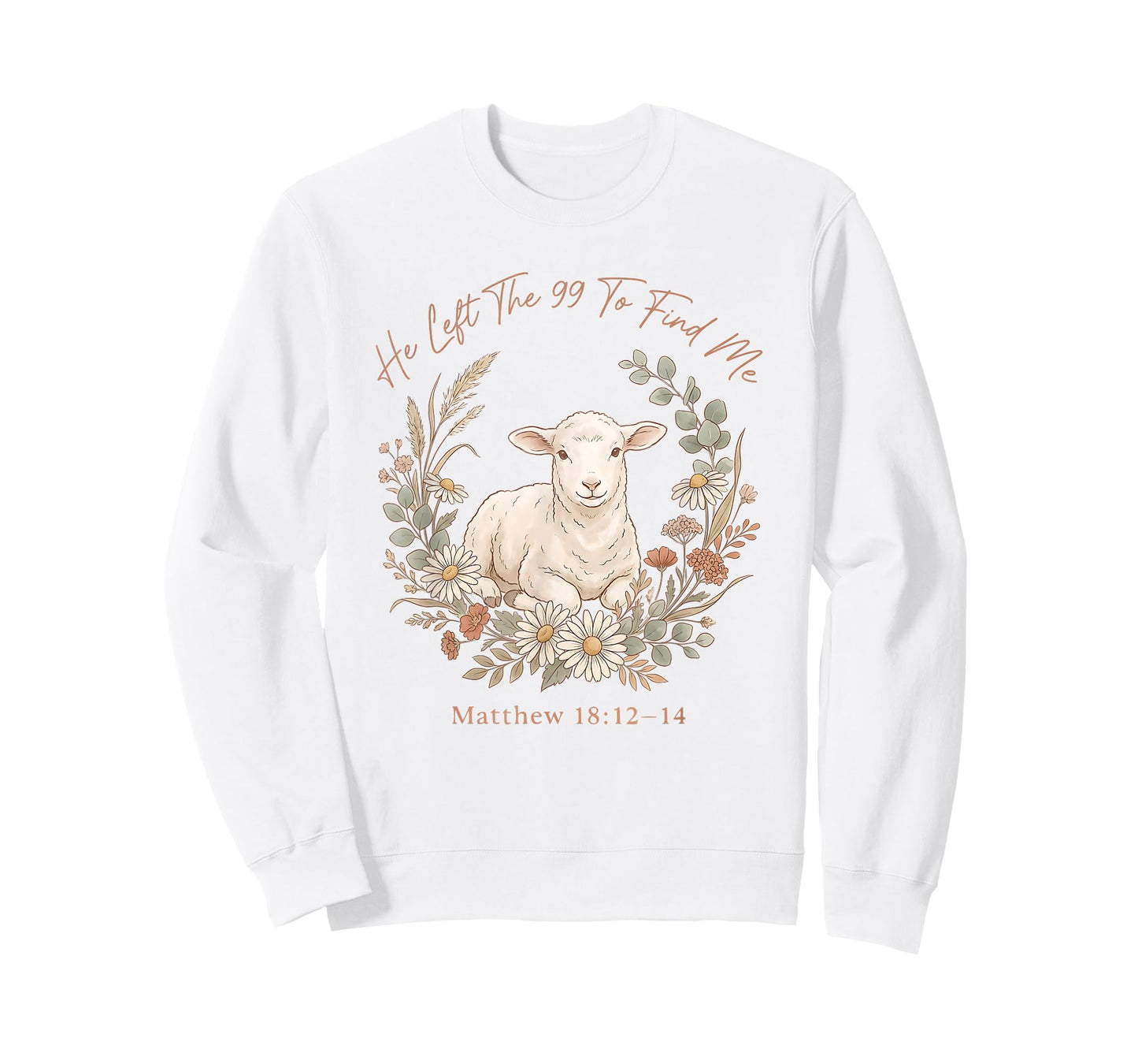 Jesus Boho Floral Christian Women He Left The 99 to Find Me T-Shirt