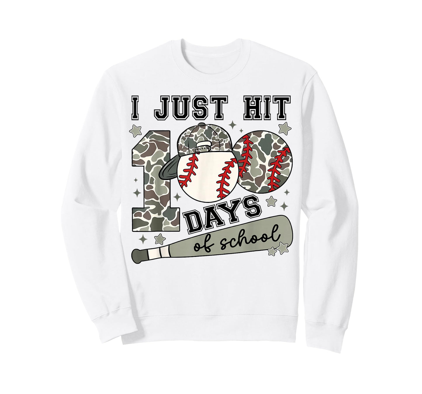 I Just Hit 100 Days of School Teacher Baseball Boys Kids T-Shirt