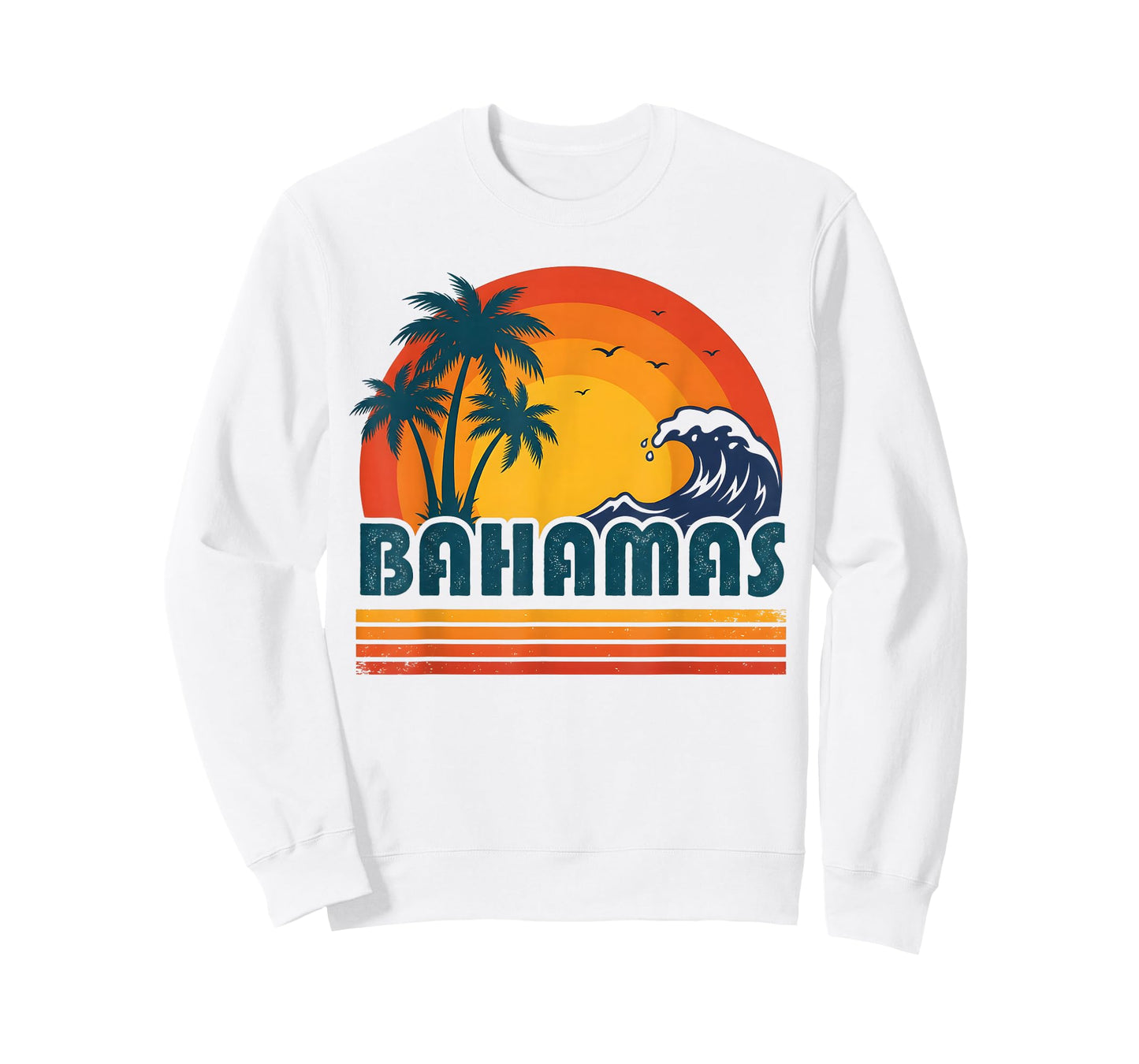 Retro Bahamas Beach Summer Vacation Sunset 70s 80s Palm Tree T-Shirt