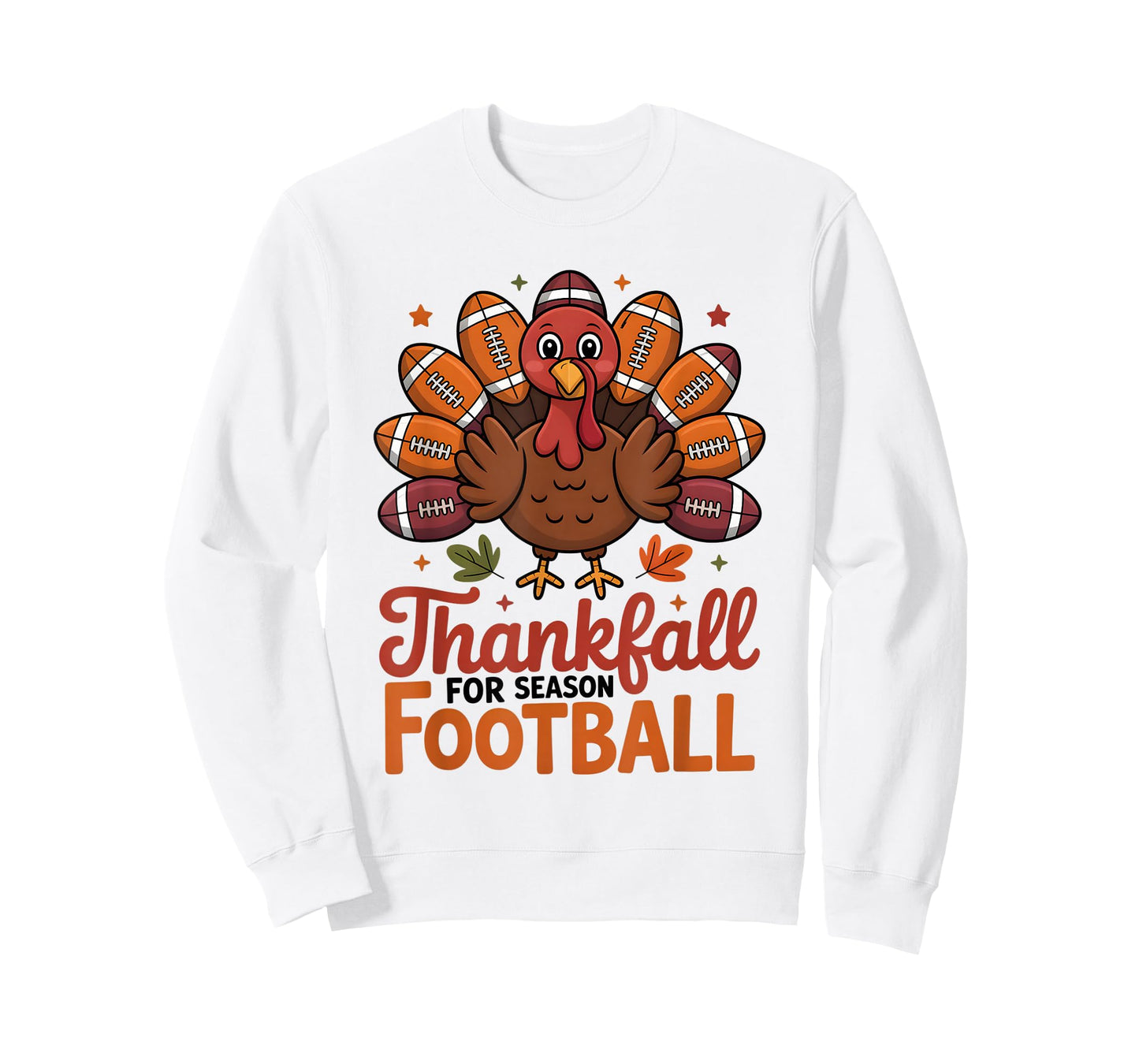 Thankful Football Turkey Thanksgiving Fall Boys Men Women T-Shirt