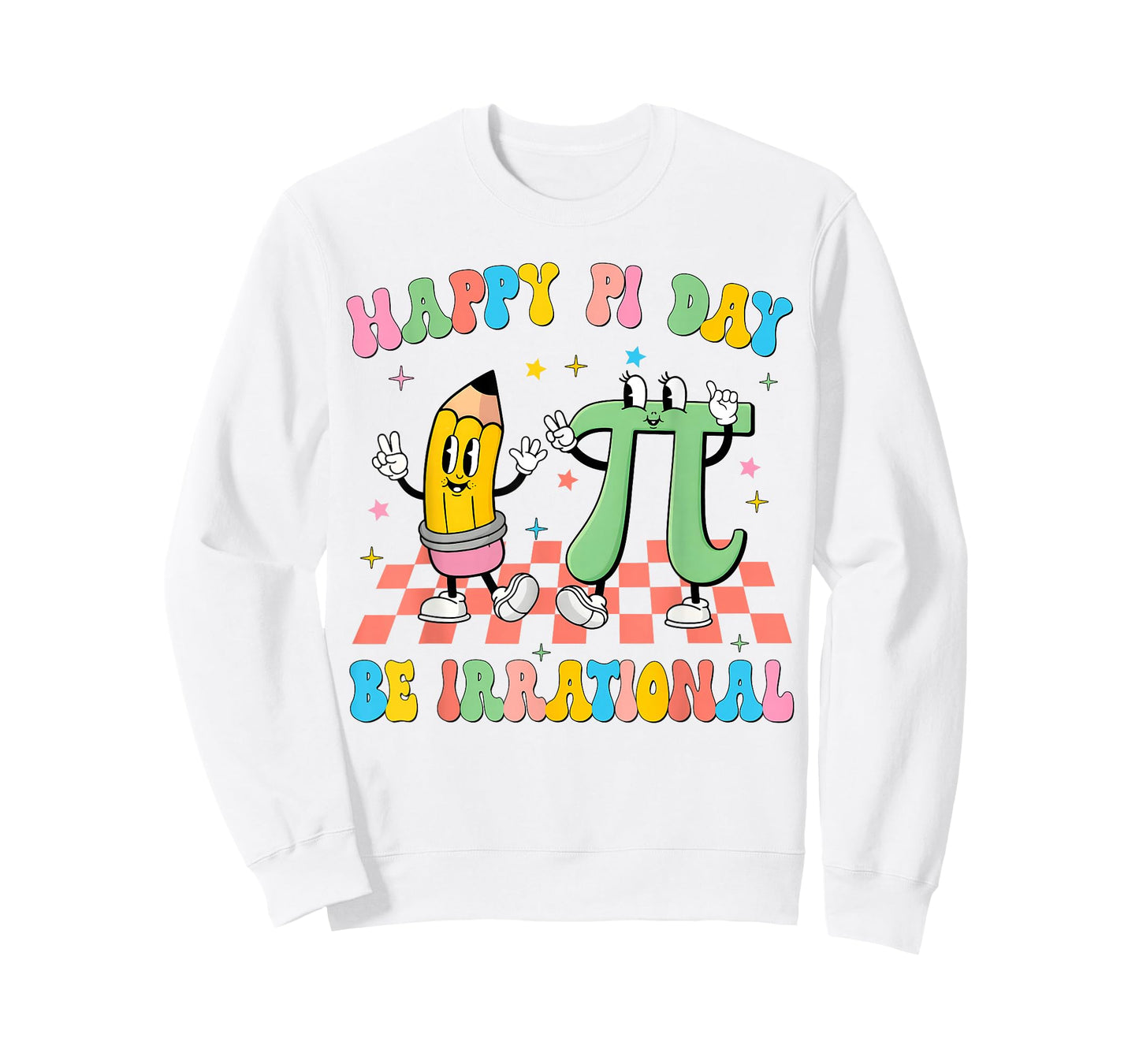 Happy Pi Day Be Irrational Pi 3.14 Teacher Groovy Kid Boy Gi T-Shirt
