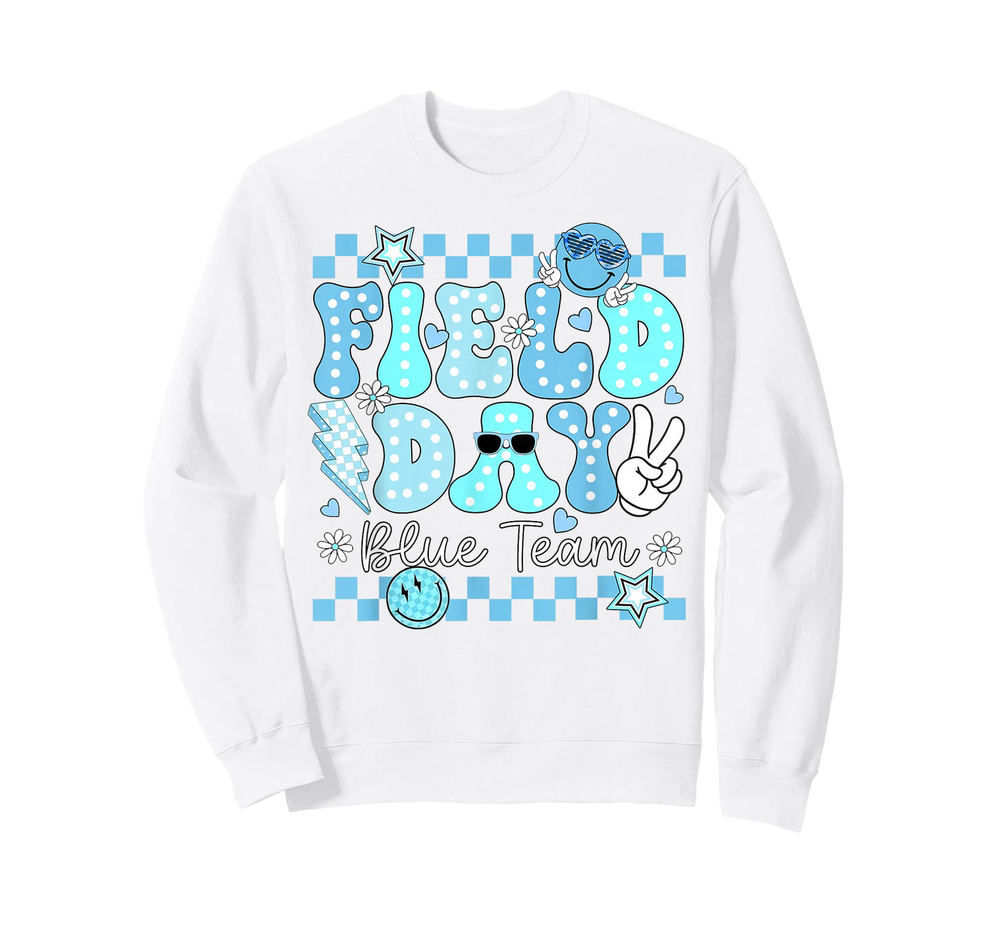Funny Field Day Blue Team Field Trip Matching Teacher Kids T-Shirt