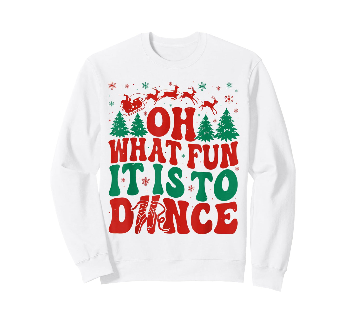 Oh What Fun It is to Dance Funny Ballet Dancer Christmas T-Shirt