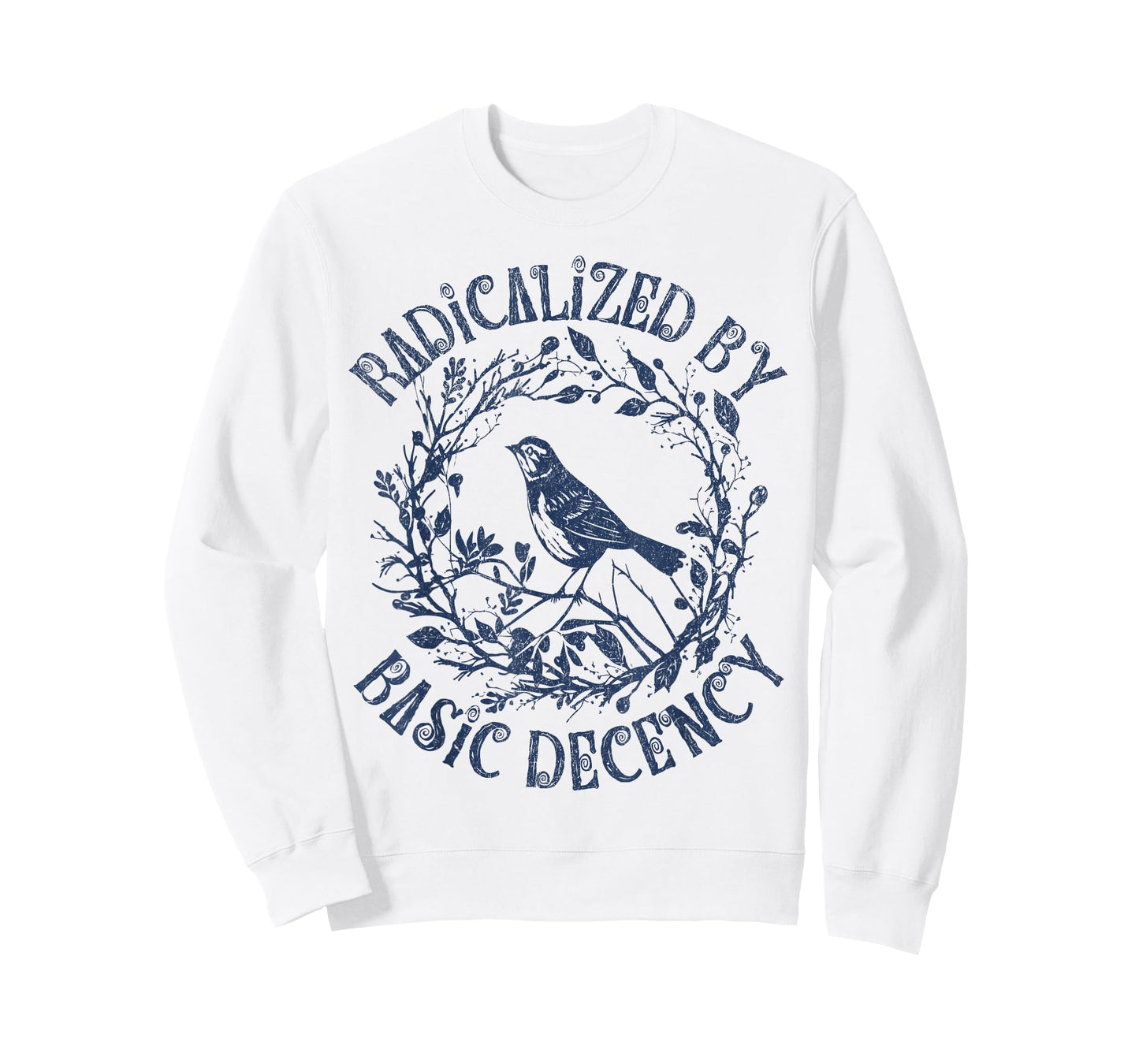 Radicalized by Basic Decency Floral Social Justice Feminist T-Shirt