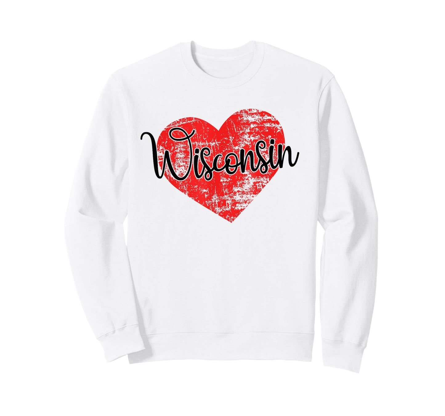 Wisconsin Love Cool Grunge Heart State Love Wisconsin Pride T-Shirt