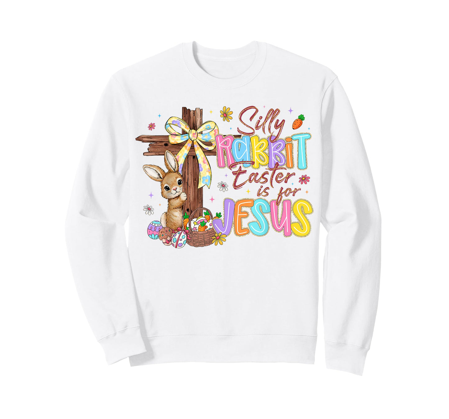 Silly Rabbit Easter is for Jesus Kids Girls Women Boys Girls T-Shirt