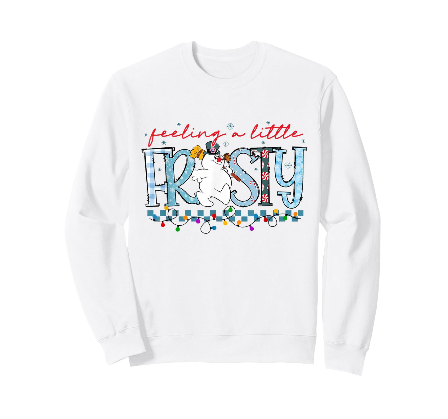 Feeling A Little Frosty Cute Snowman Christmas Humor Xmas T-Shirt