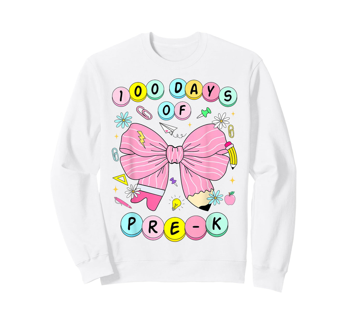 100 Days of Pre-K Girls Coquette 100th Day of School Kids T-Shirt